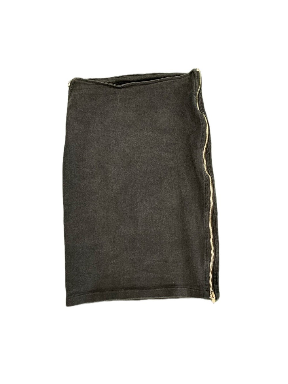 Y2K Switchblade Stiletto Denim Skirt —Women's Size S/M Washed Black MADE IN USA